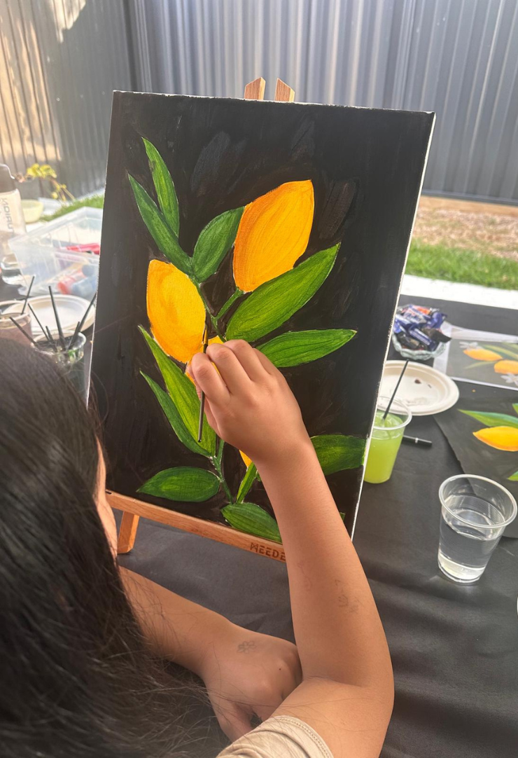 Child painting